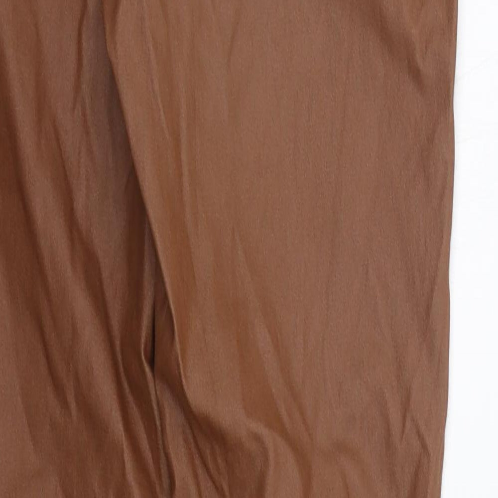 Denim & Co. Womens Brown Trousers Size 12 L27 in