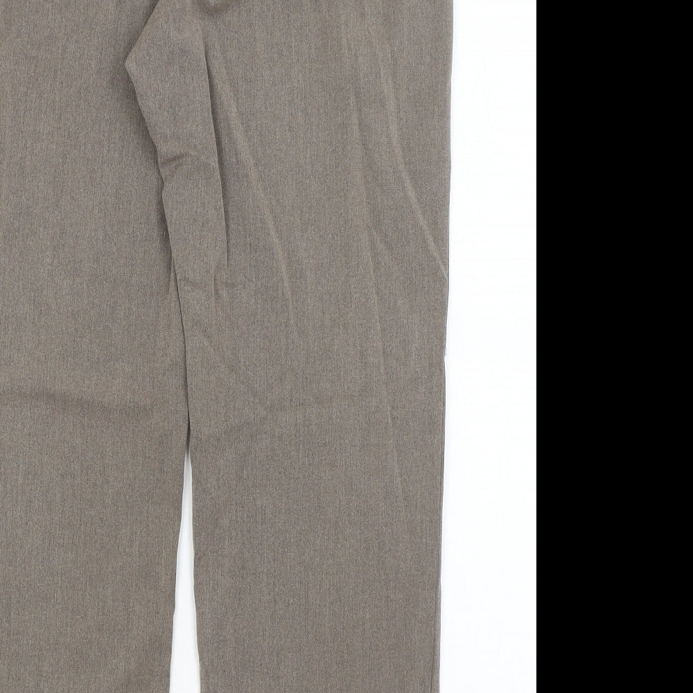 Marks & Spencer Womens Brown Trousers Size 16 L27.5 in