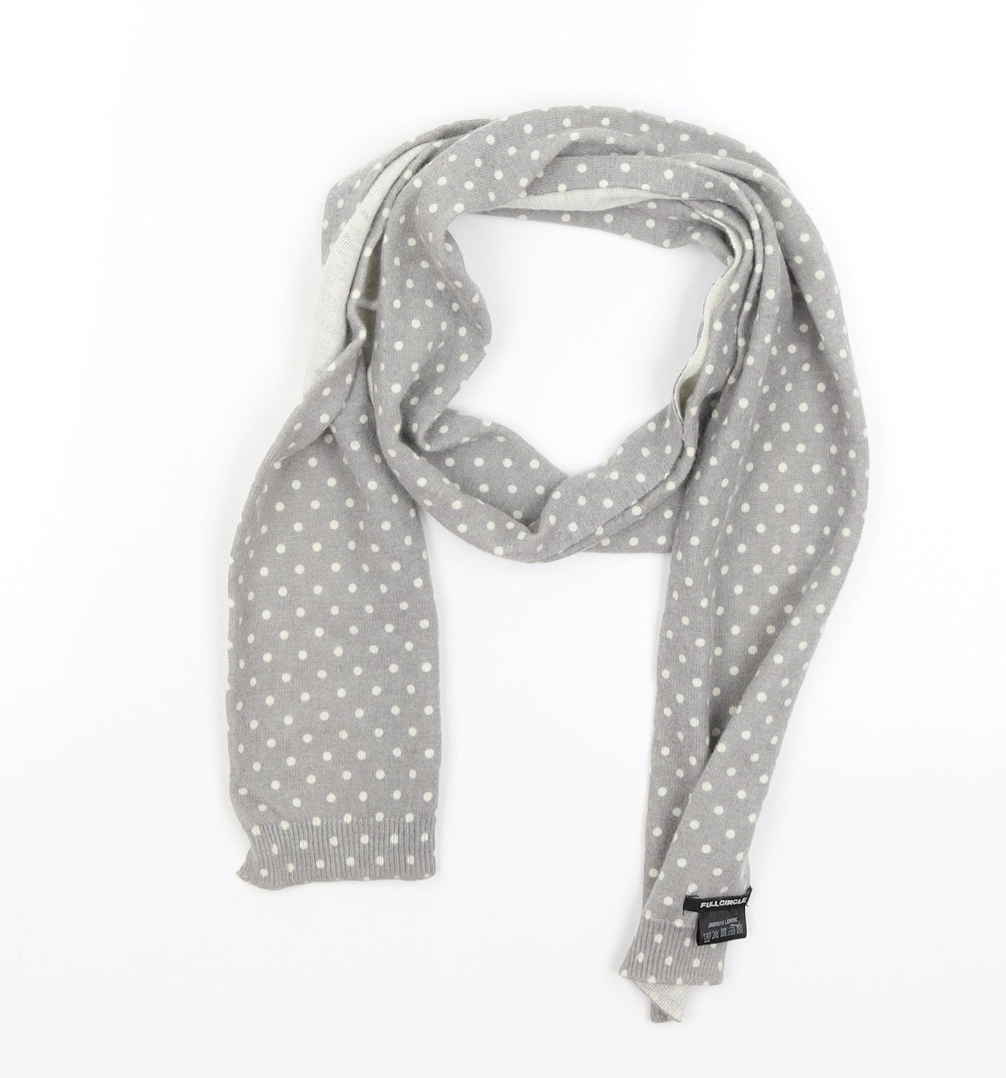 Full Circle Womens Grey Polka Dot Scarf