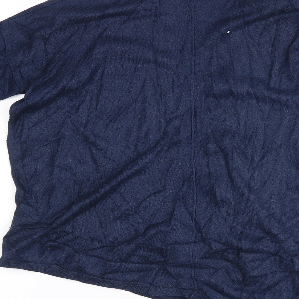 George Womens Blue Basic Blouse Size 8