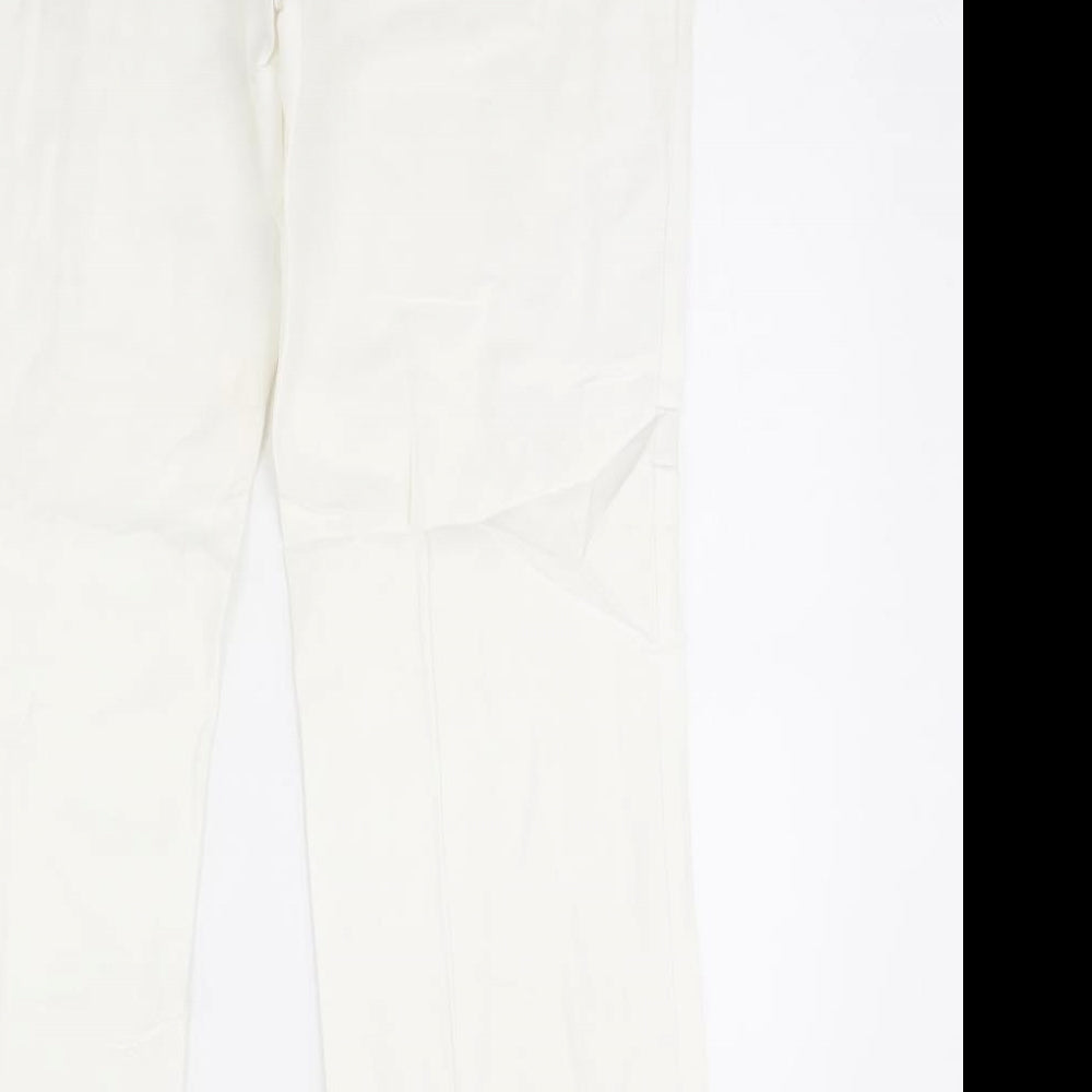 H&M Womens Ivory Trousers Size 14 L30 in