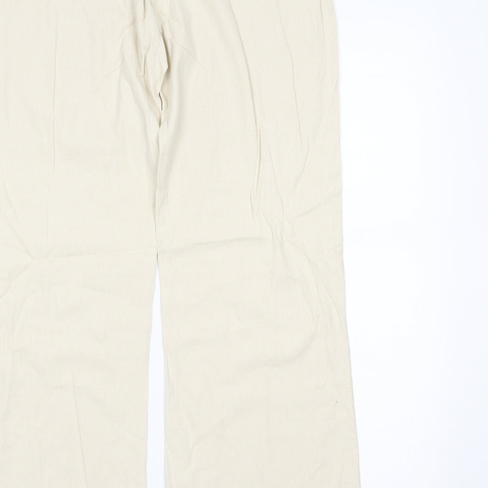 EVIE Womens Beige Trousers Size 16 L28.5 in