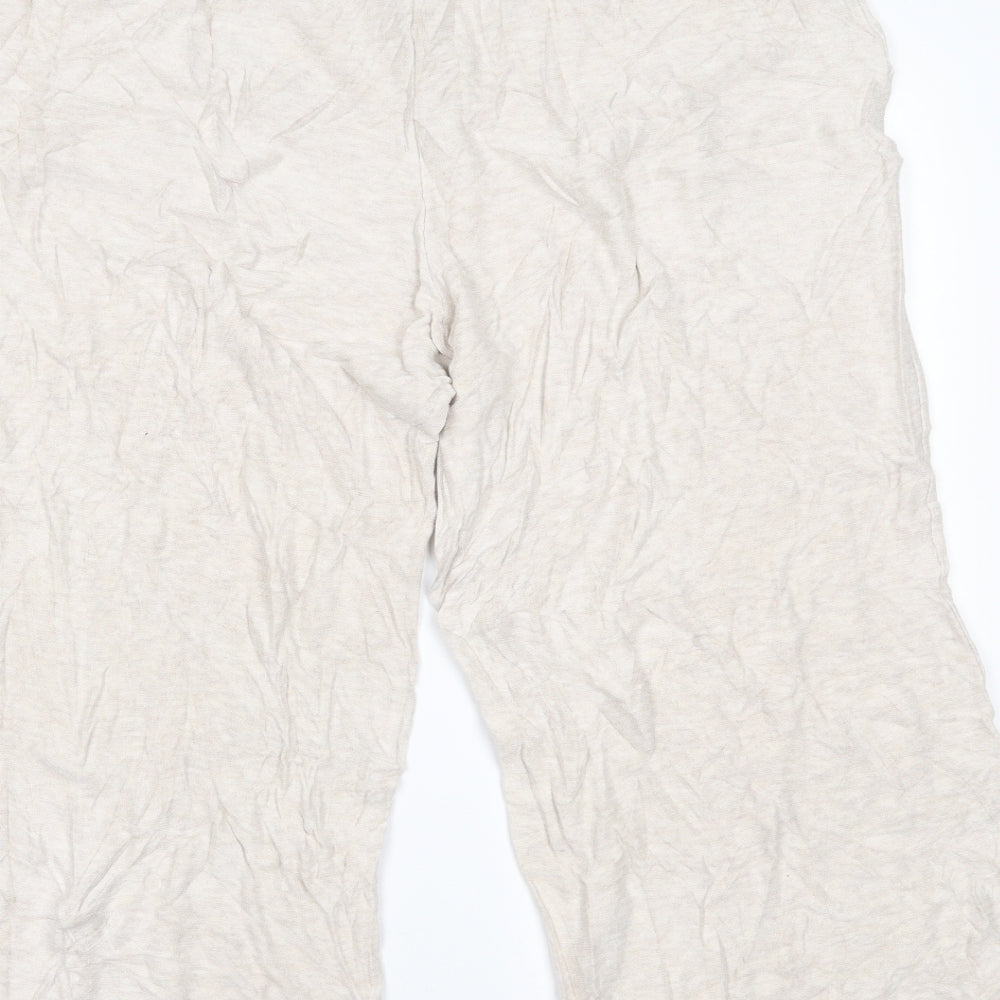 Marks & Spencer Womens Beige Sweatpants Trousers Size 16 L23 in