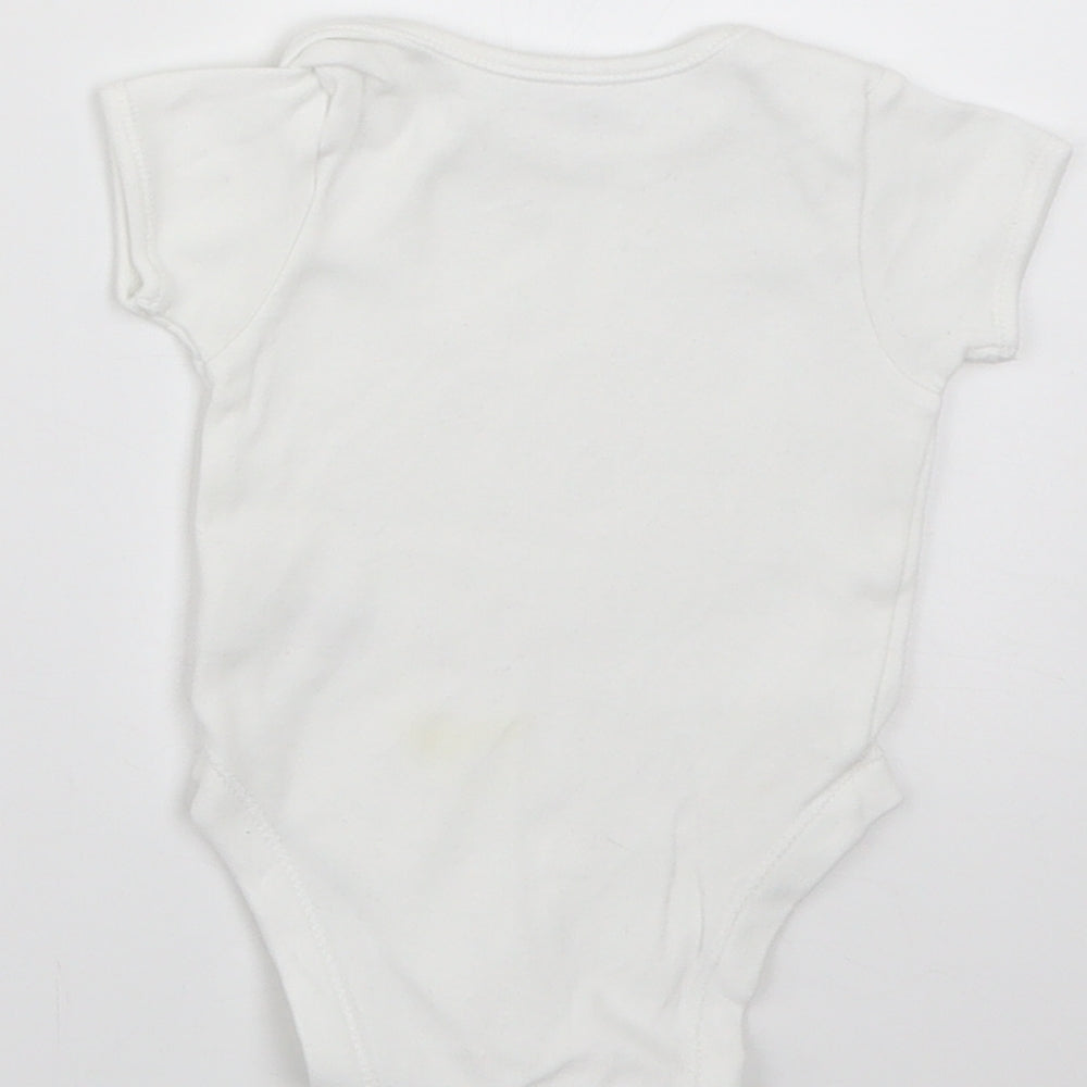 George Baby White Babygrow One-Piece Size 0-3 Months