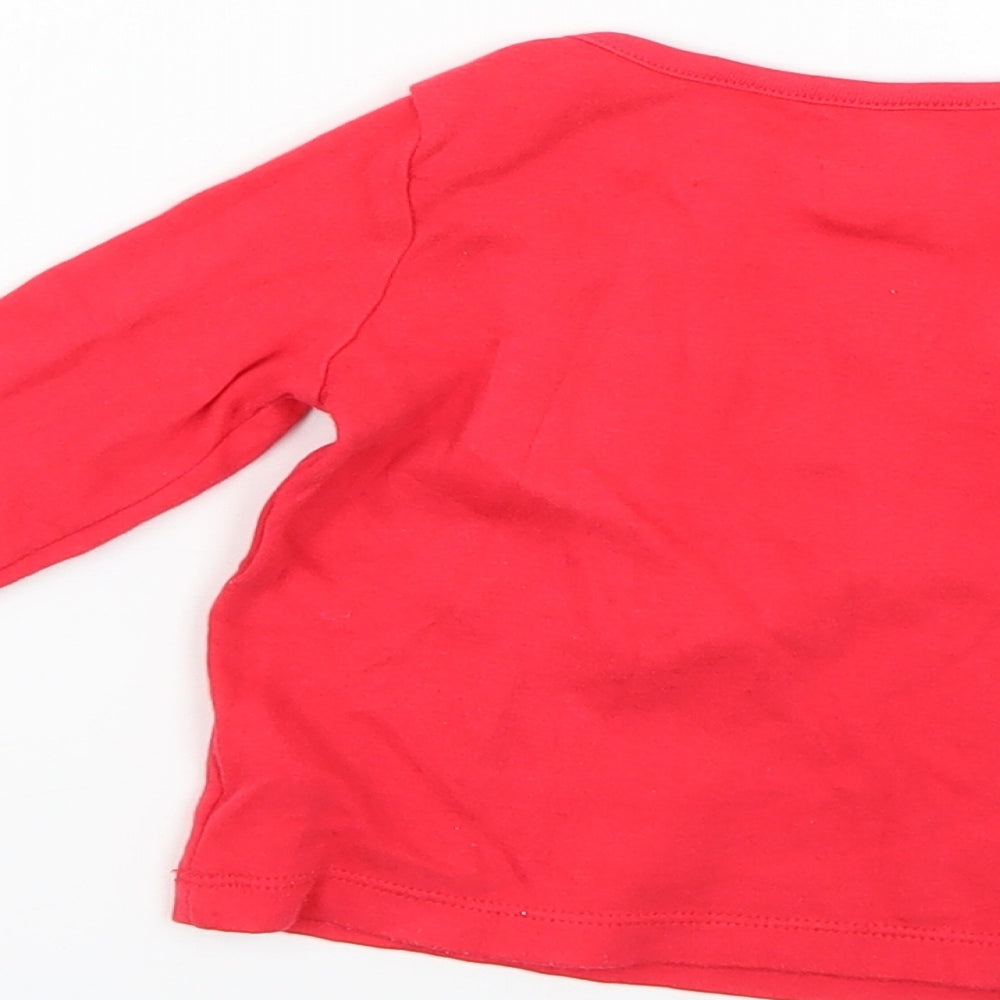 F&F Baby Red Geometric Basic T-Shirt Size 6-9 Months