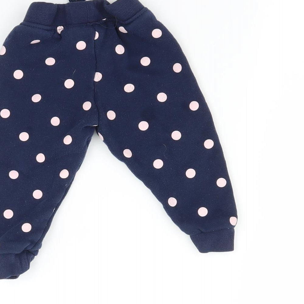 Primark Baby Blue Polka Dot Jogger Trousers Size 9 Months