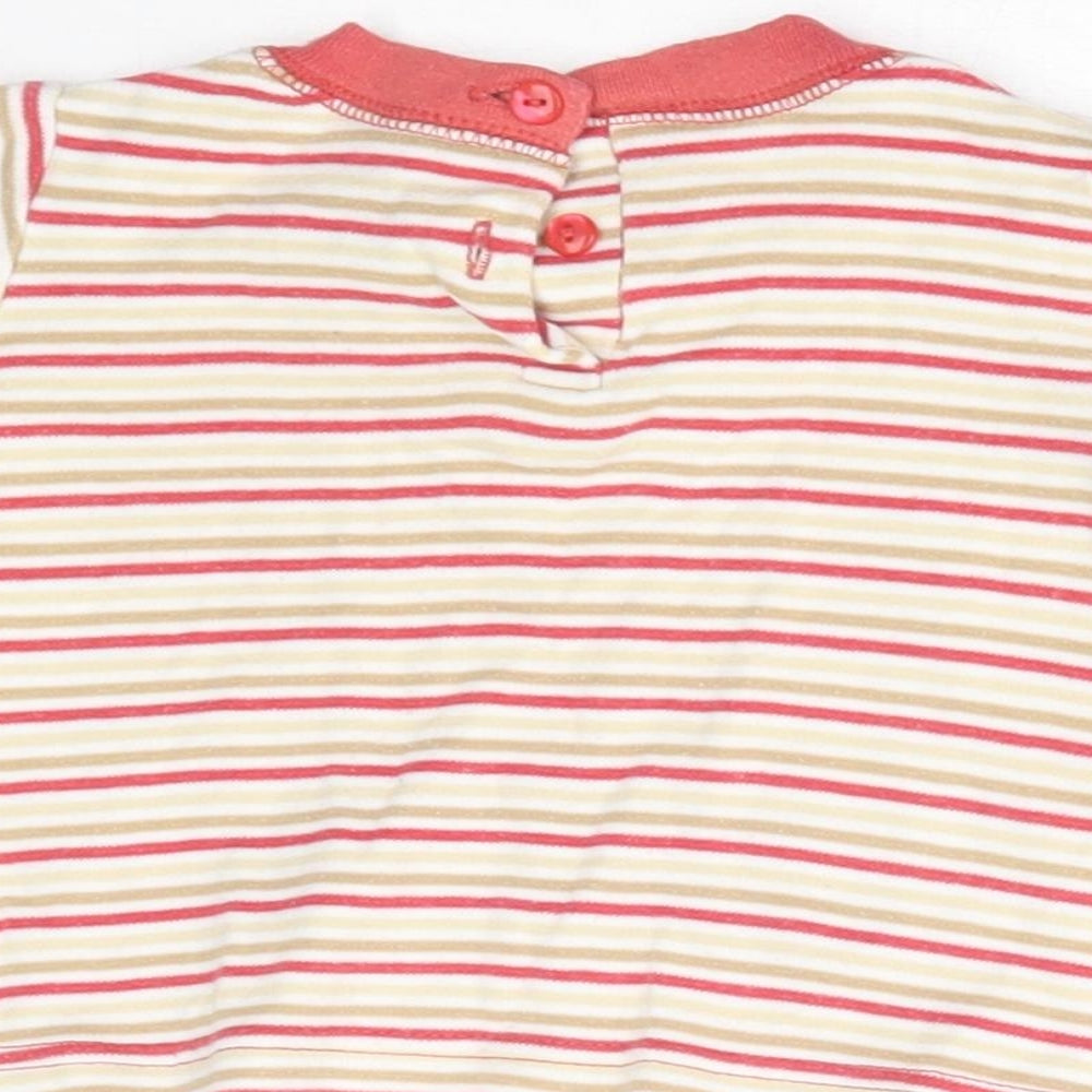 George Baby Red Striped Basic T-Shirt Size 3-6 Months
