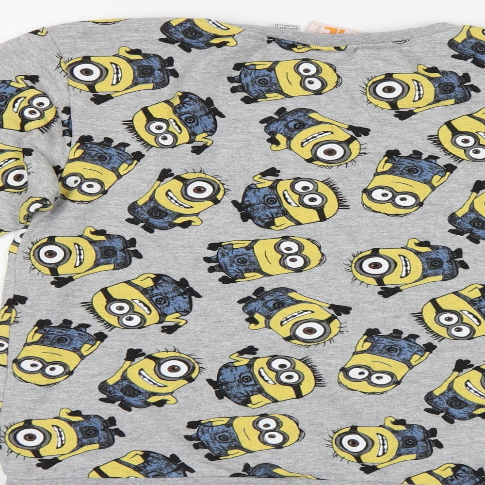 Primark Womens Grey Pullover Sweatshirt Size XS - Minions