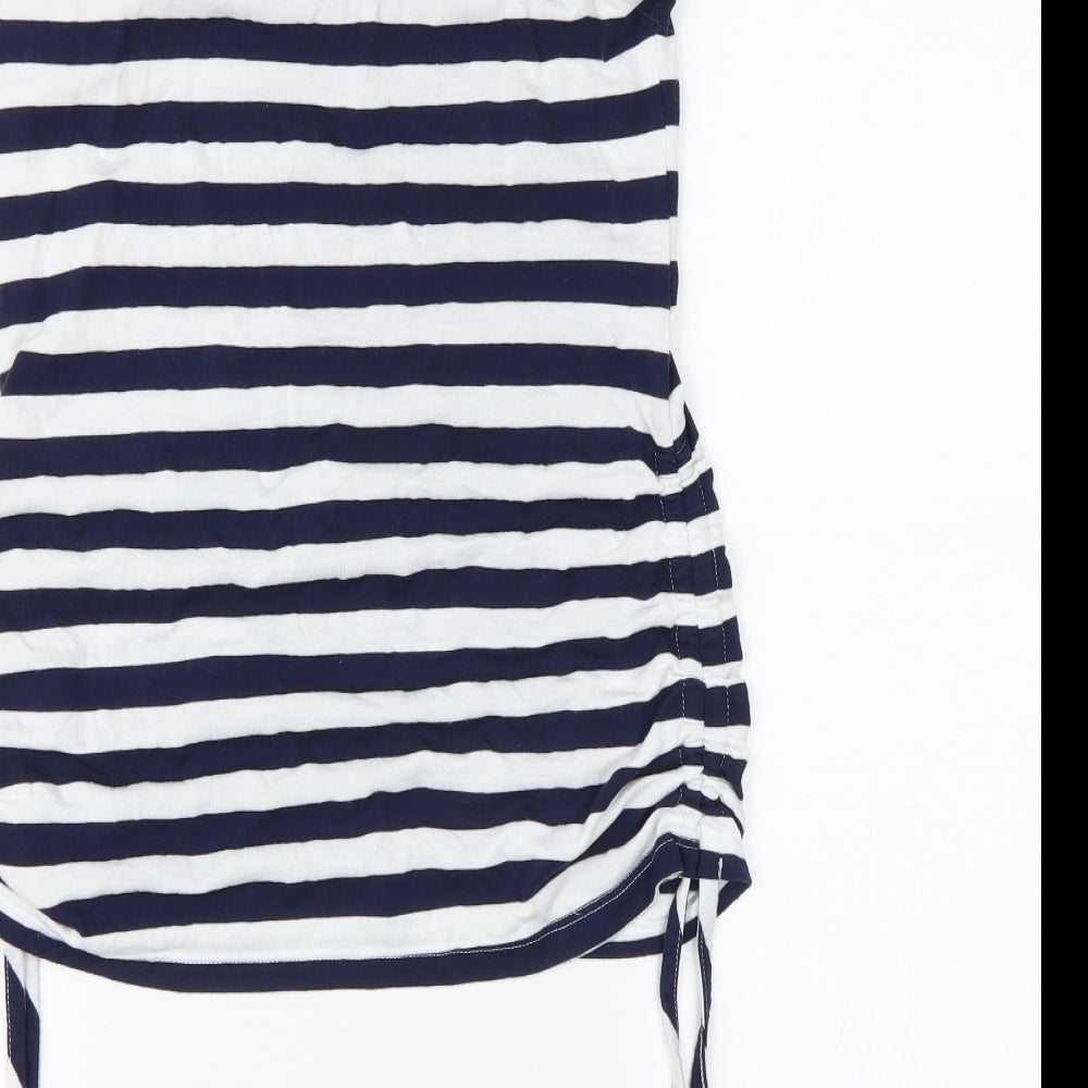 Dorothy Perkins Womens Blue Striped Basic Tank Size 8