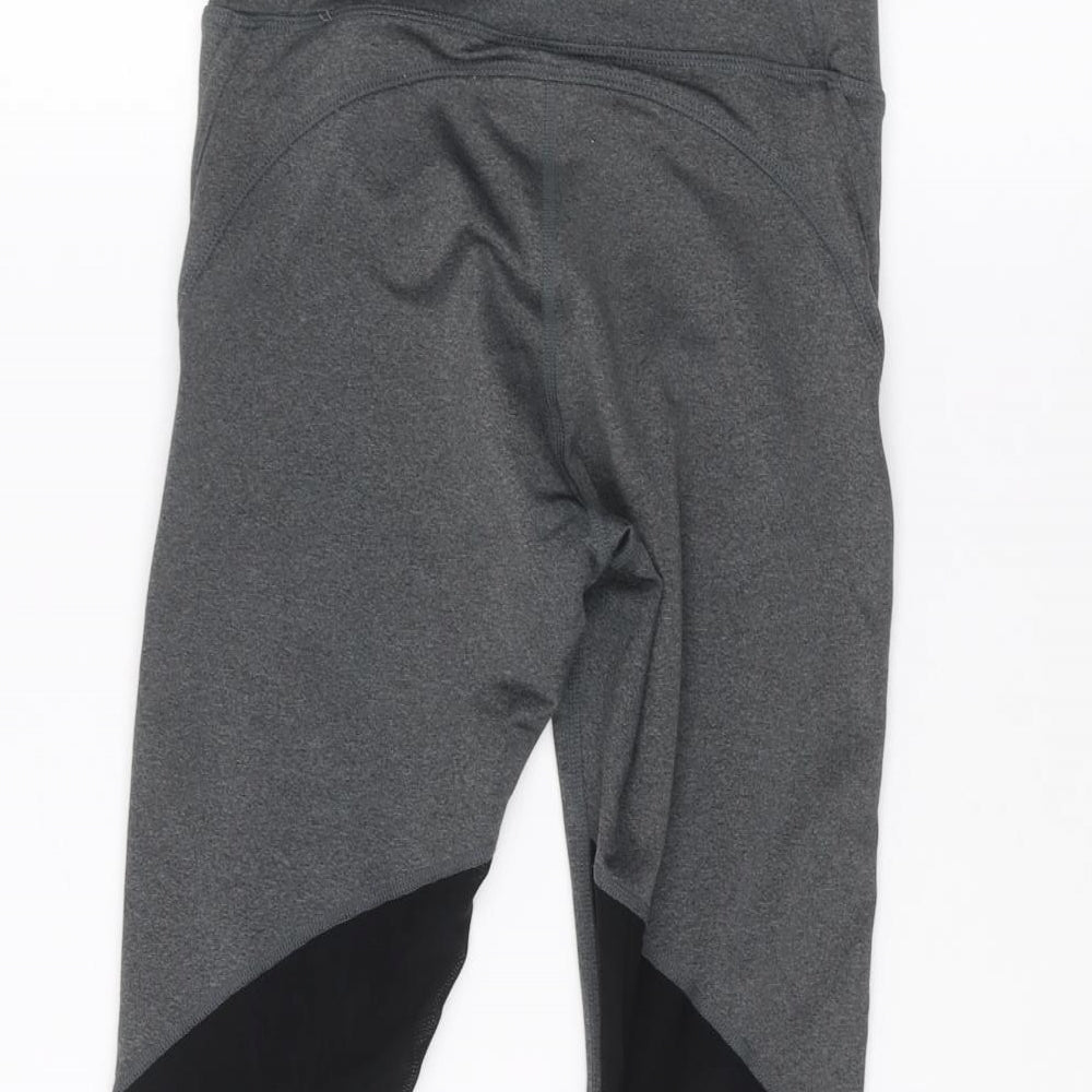 SportFX Womens Grey Cropped Leggings Size 6 L20 in