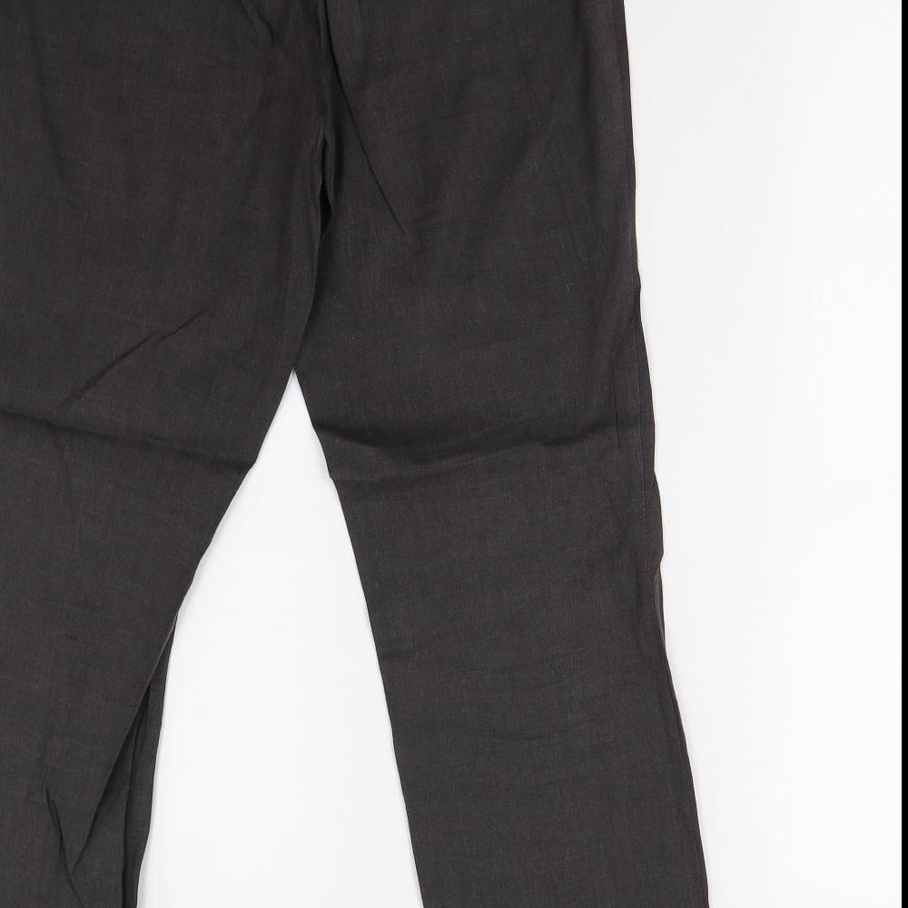Marks & Spencer Womens Grey Trousers Size 10 L26 in - Short