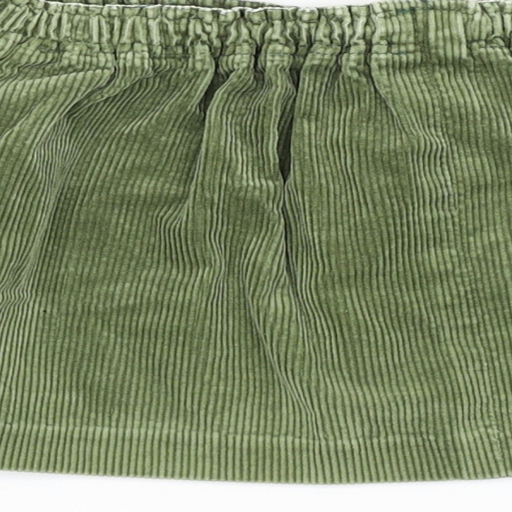 Preworn Girls Green Spotted A-Line Skirt