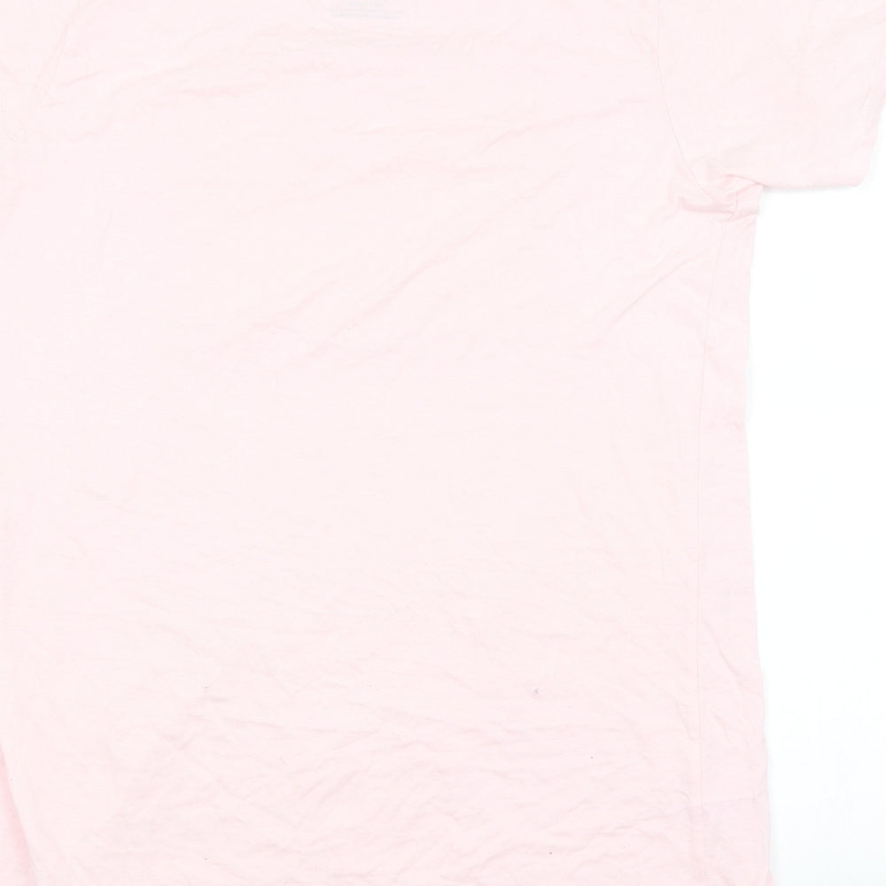 Preworn Womens Pink Basic T-Shirt Size 10