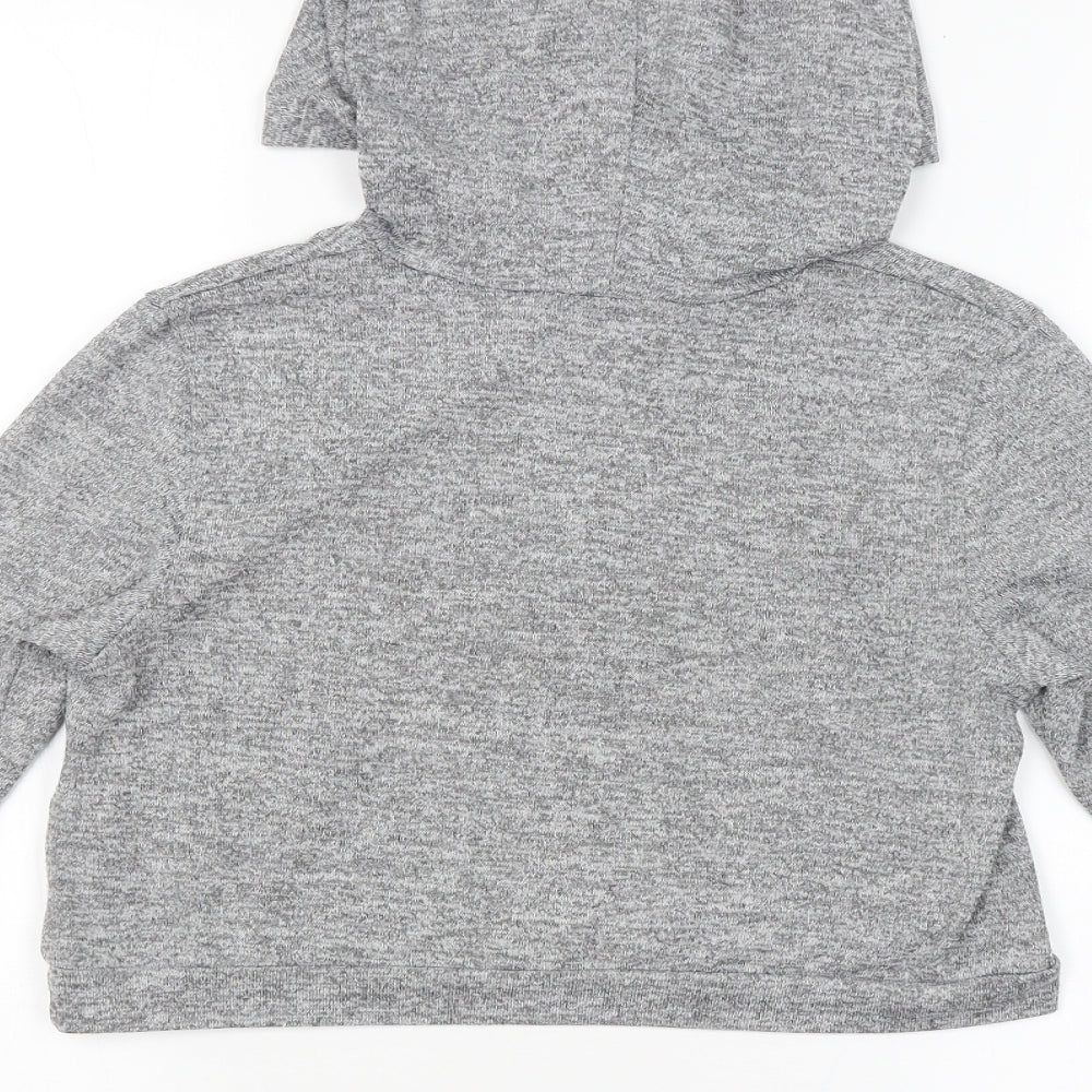 New Look Girls Grey Pullover Hoodie Size 9 Years