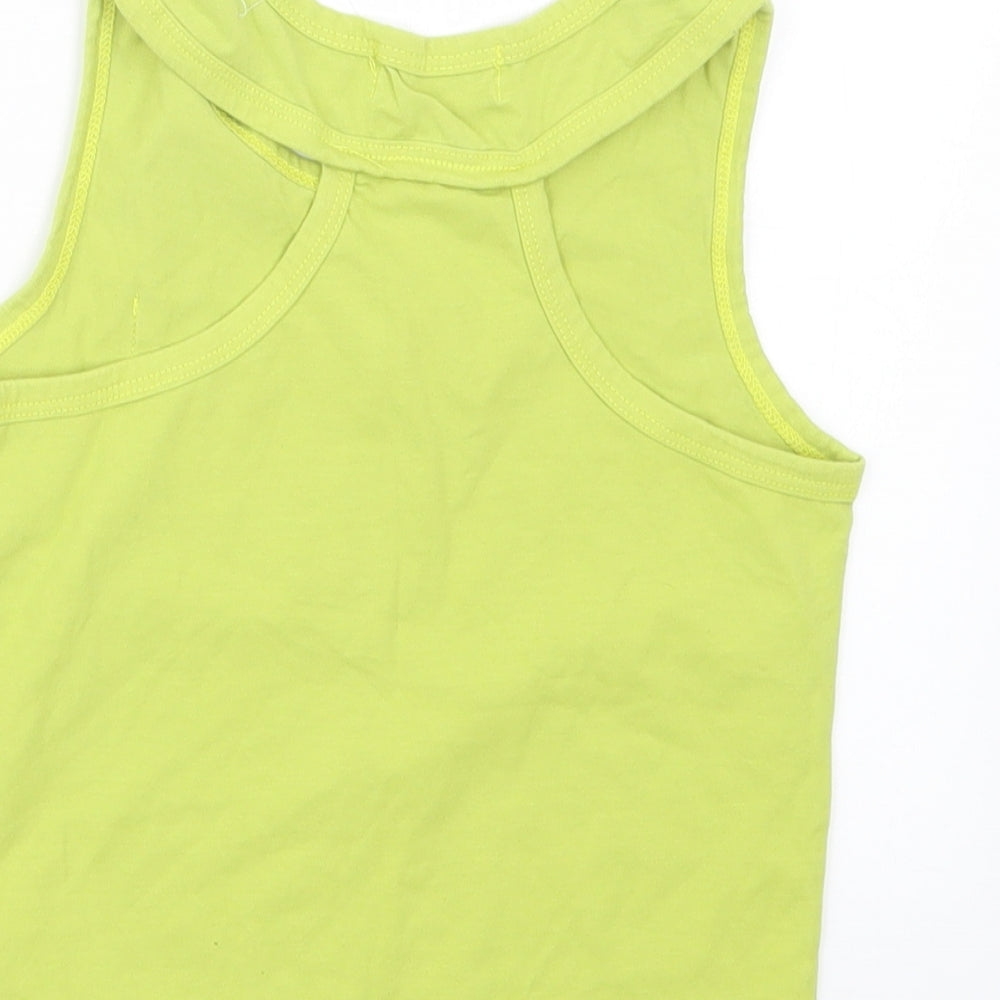 mud kingdom Girls Green Basic Tank Size 6-7 Years