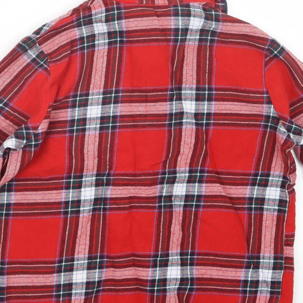 Nutmeg Girls Red Check Top Pyjama Top Size 9-10 Years