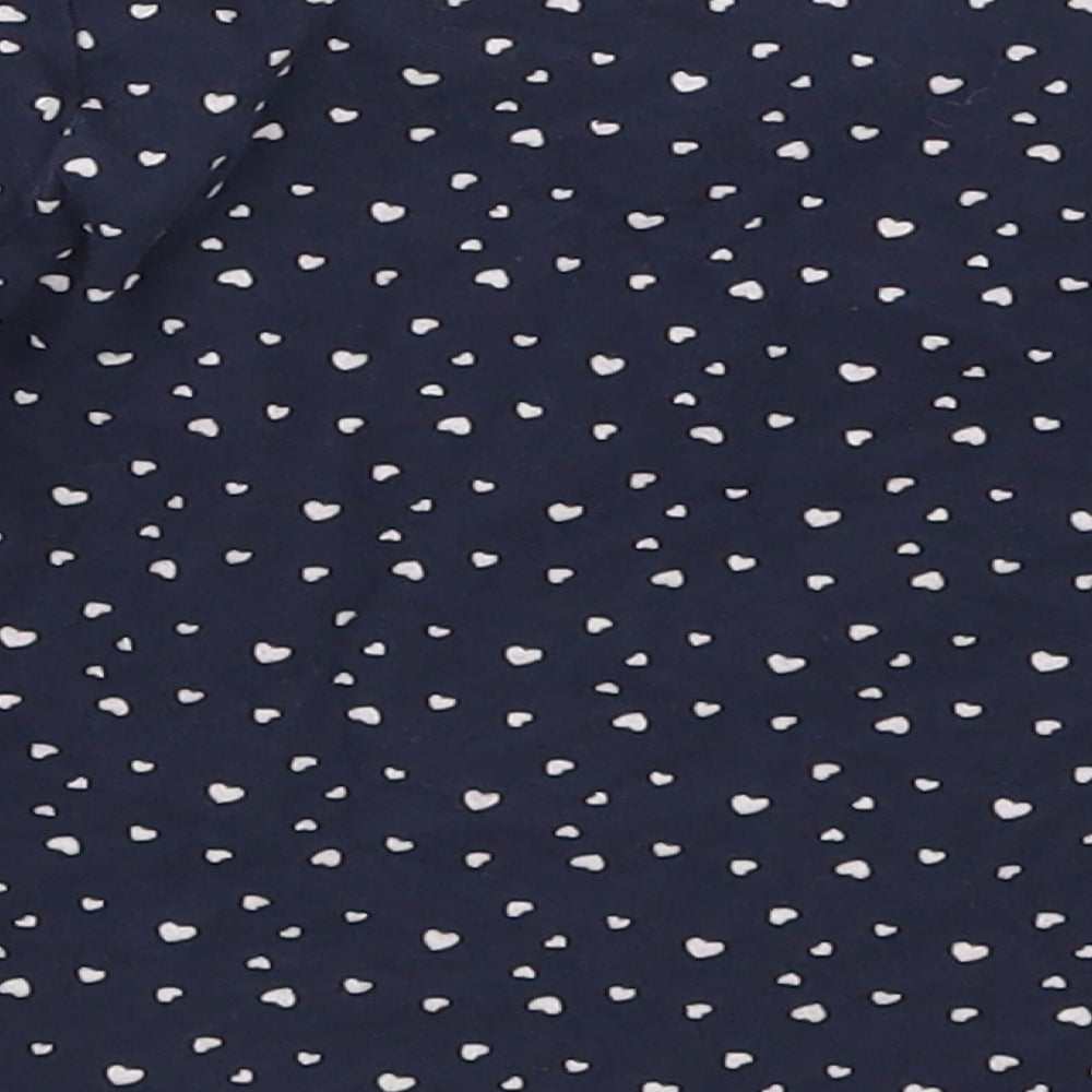 Primark Girls Blue Basic T-Shirt Size 18-24 Months - Be Happy Love Hearts