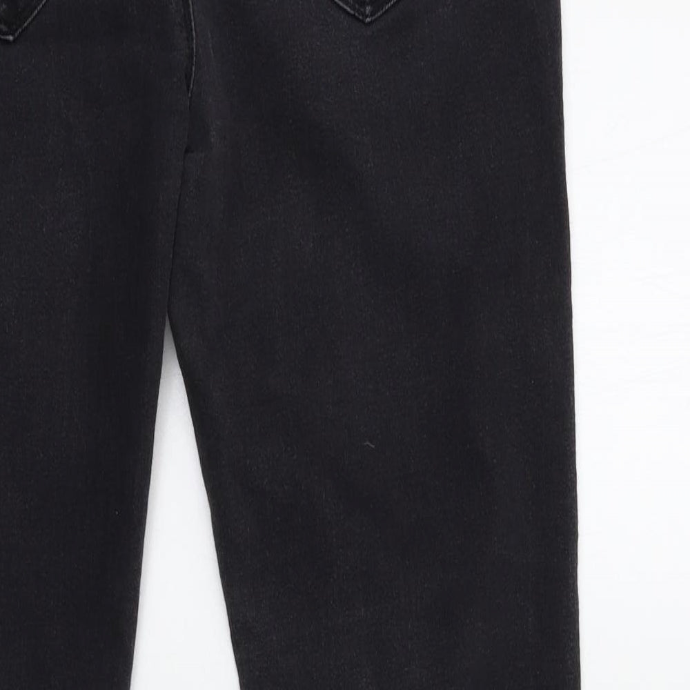 Denim & Co. Womens Black Denim Skinny Jeans Size 14 L27 in