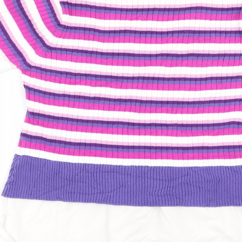 evie Womens Multicoloured Striped Pullover Jumper Size 12 - shirt/jumper