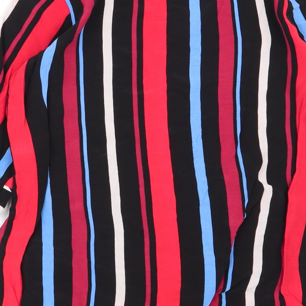 NEXT Womens Multicoloured Striped Basic Blouse Size 6
