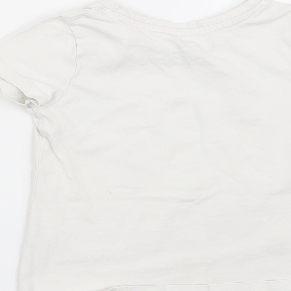 Nutmeg Girls White Basic T-Shirt Size 2-3 Years
