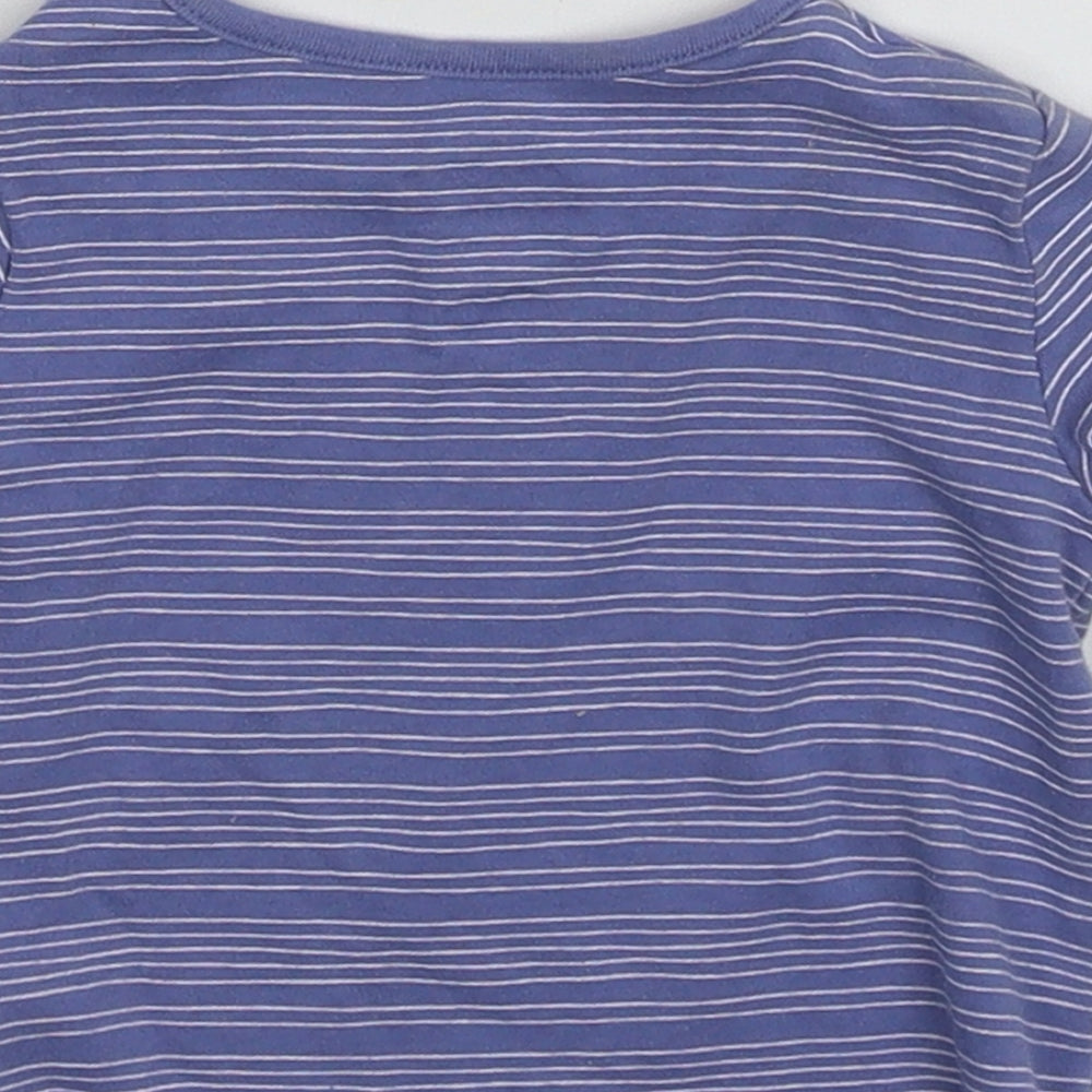 F&F Baby Blue Striped Jersey Basic T-Shirt Size 9-12 Months
