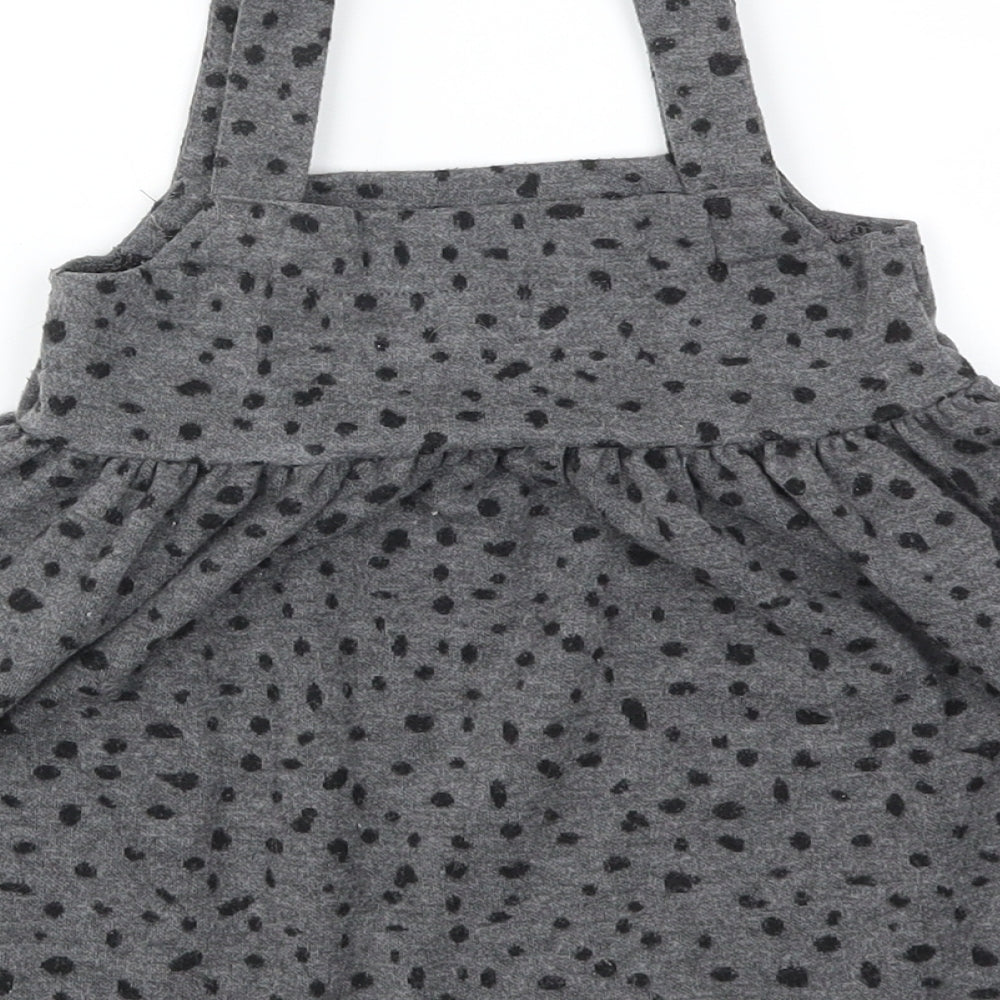 George Girls Grey Animal Print Fit & Flare Size 12-18 Months