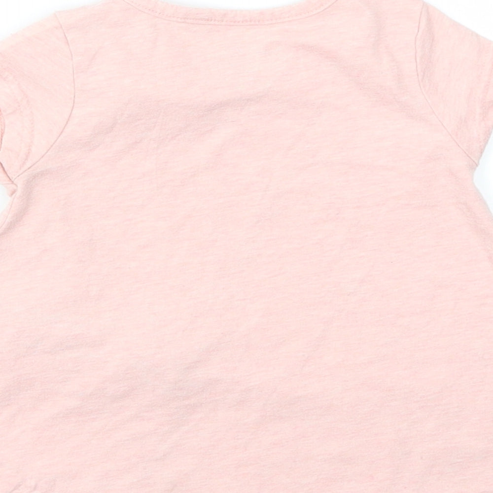 Preworn Girls Pink Basic T-Shirt Size 24 Months