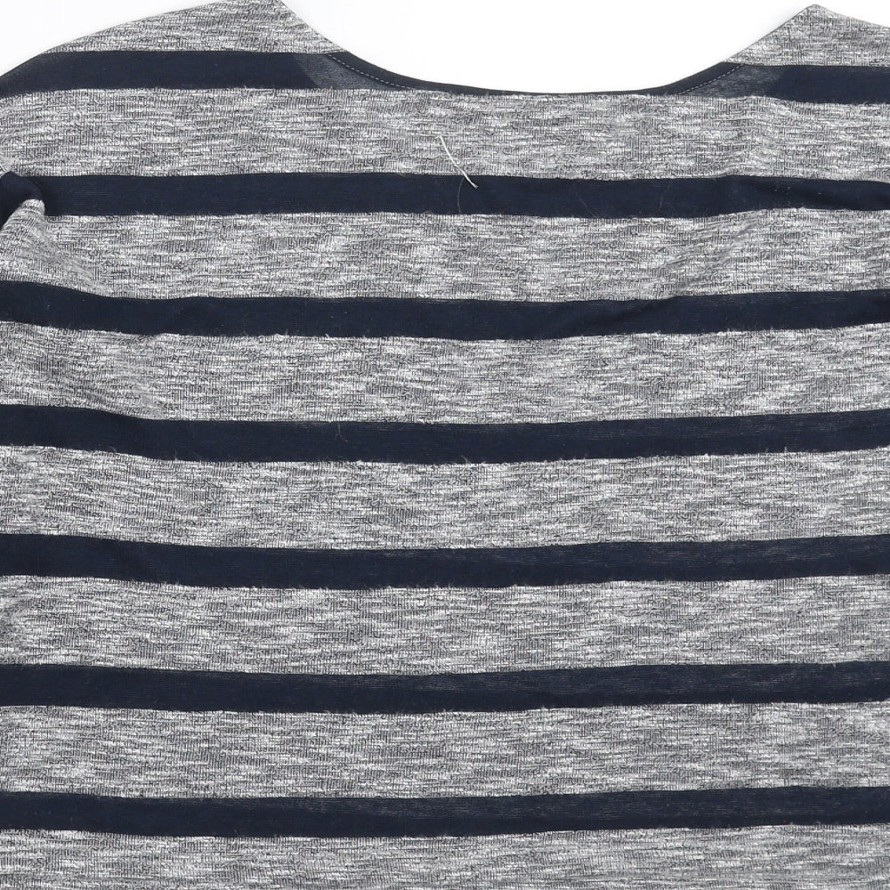 Marks & Spencer Womens Blue Striped Knit Pullover Jumper Size 12