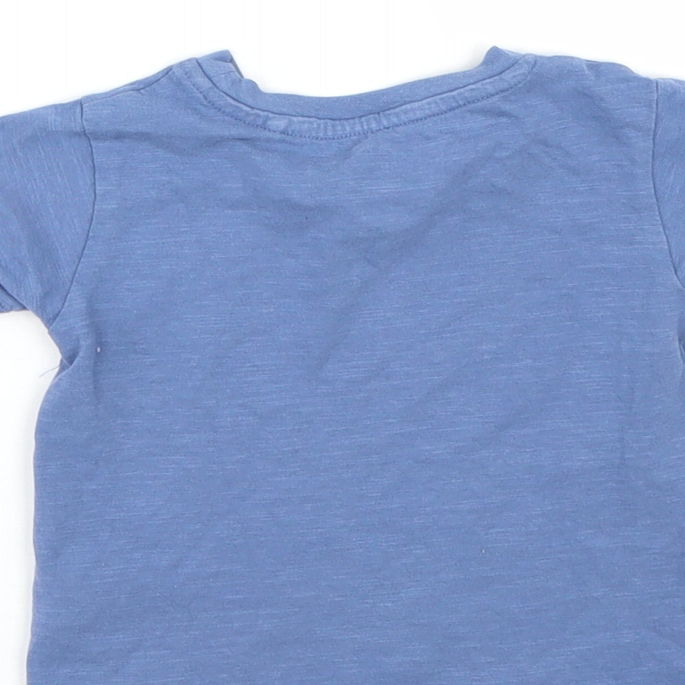 Next Boys Blue Basic T-Shirt Size 6-9 Months