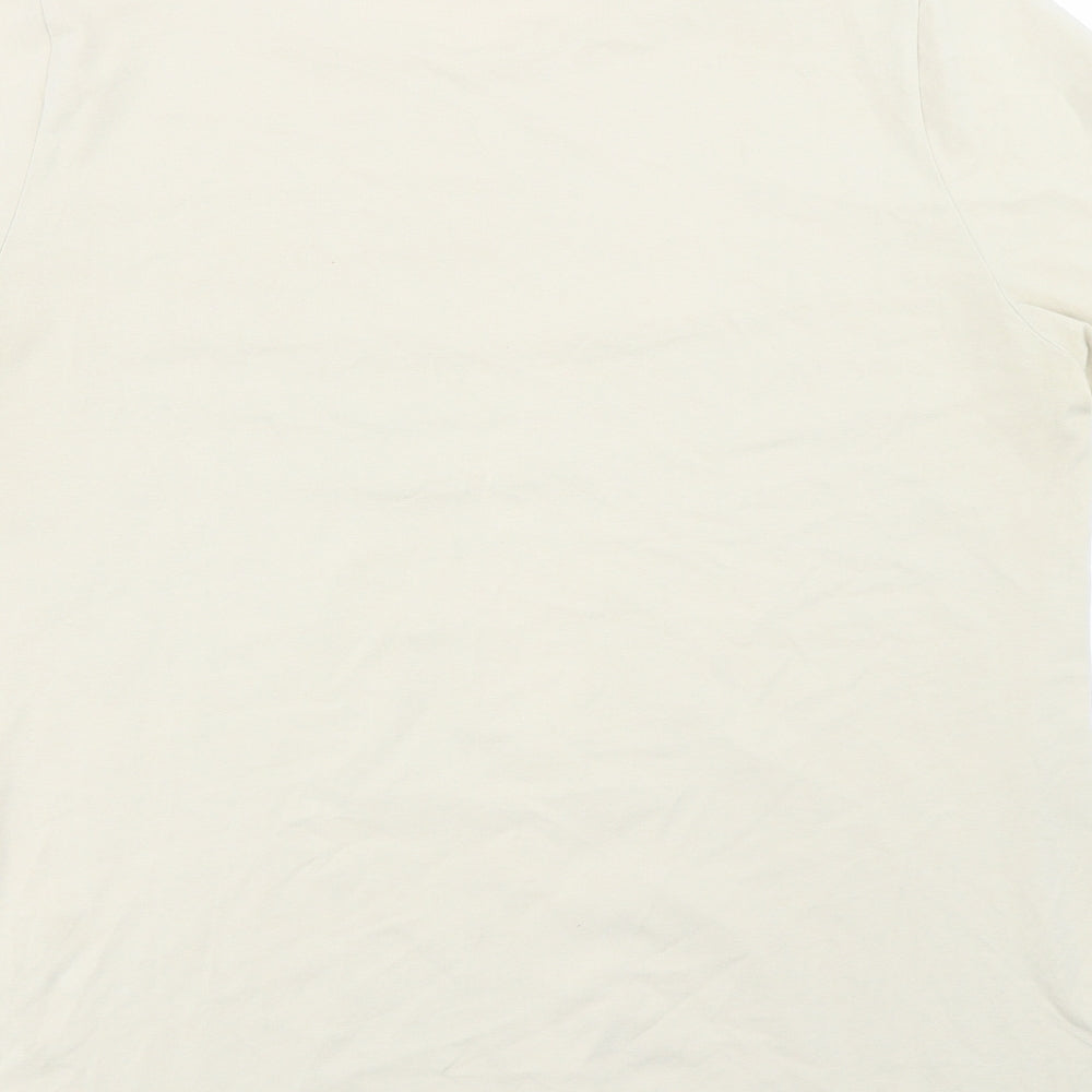 ELVI Womens Beige Basic T-Shirt Size L