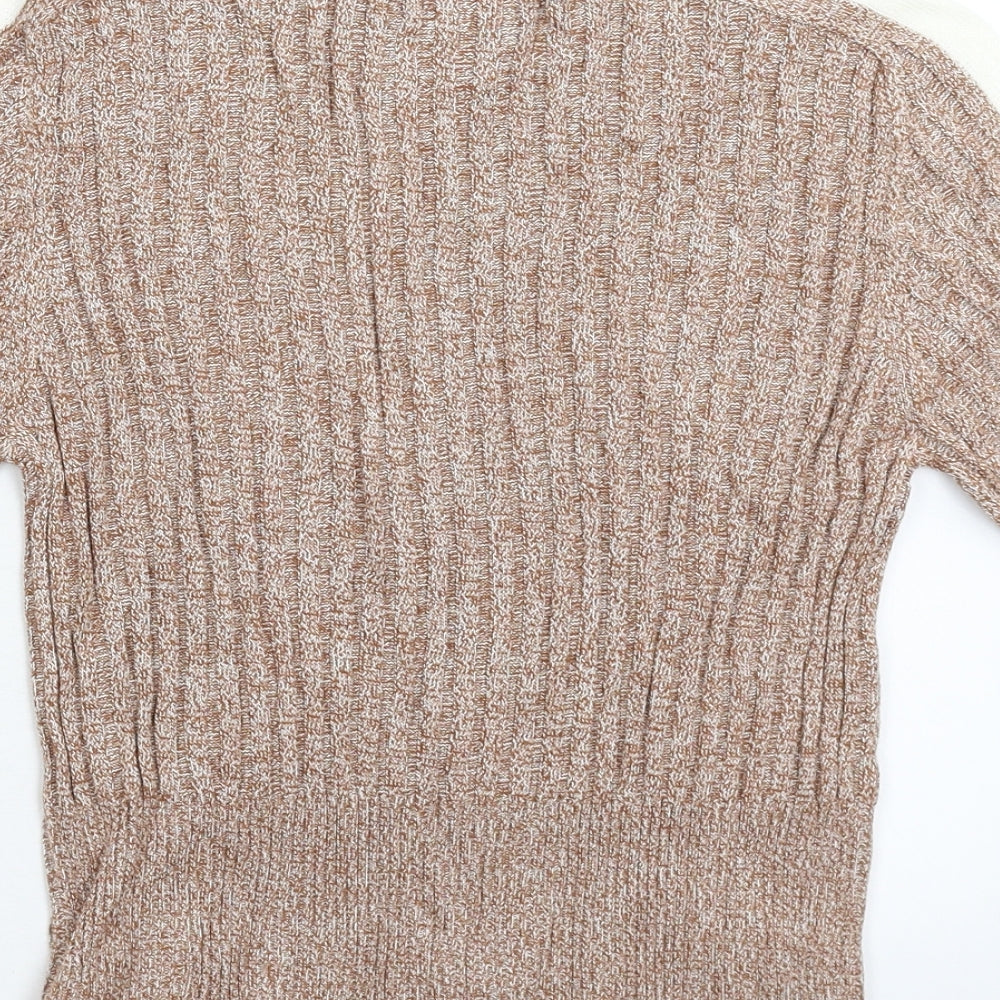 Marks & Spencer Womens Beige Knit Pullover Jumper Size 12