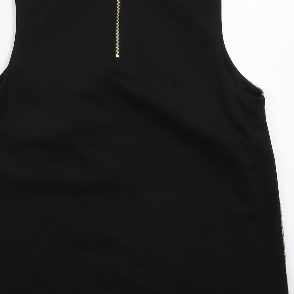 Warehouse Womens Gold Geometric Basic Tank Size 12