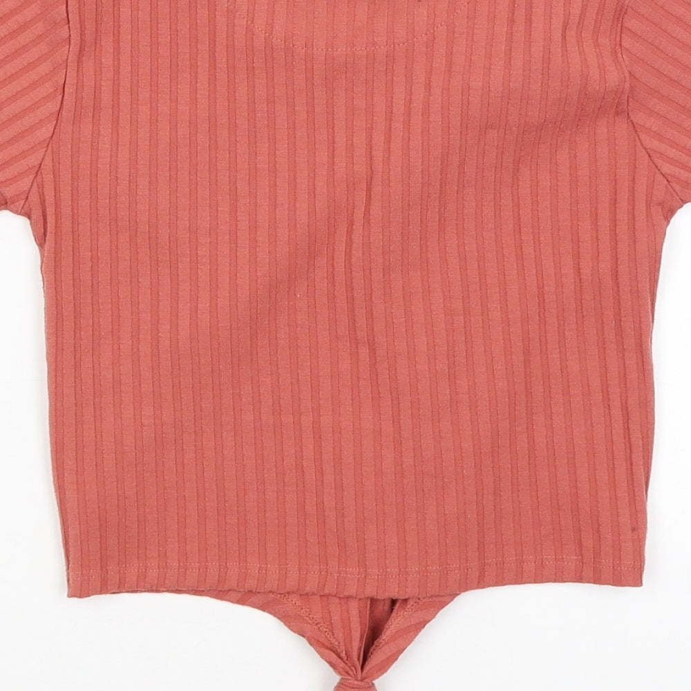 SDNY Womens Pink Cropped T-Shirt Size 4