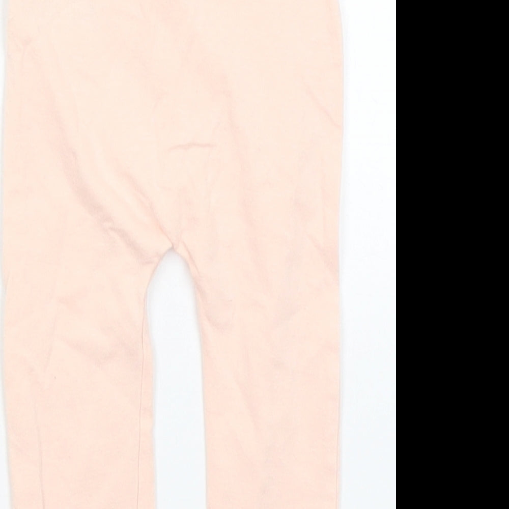Matalan Baby Pink Capri Trousers Size 6-9 Months - Cat face