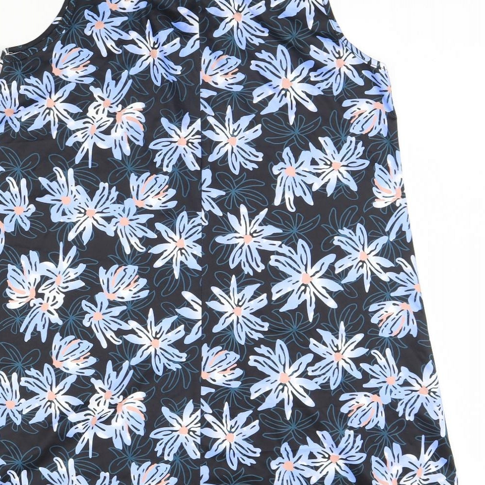 Preworn Womens Blue Floral Mini Size S