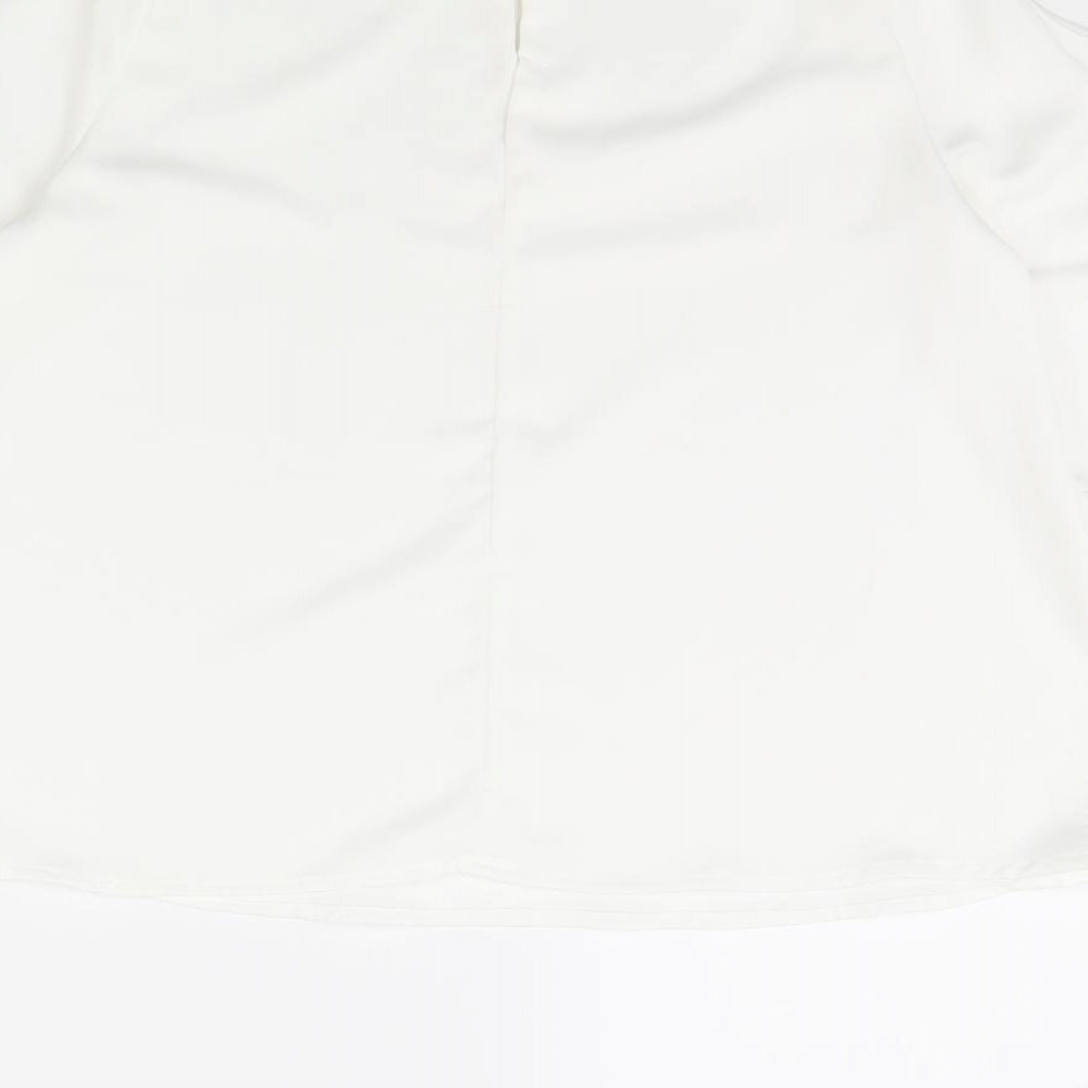 Cameo Rose Womens White Basic Blouse Size 8