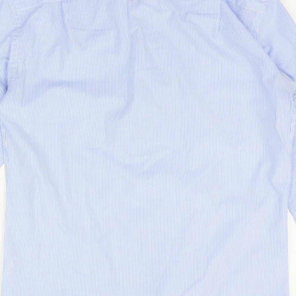 Tailor & Cutter Mens Blue Striped Polo Size 15