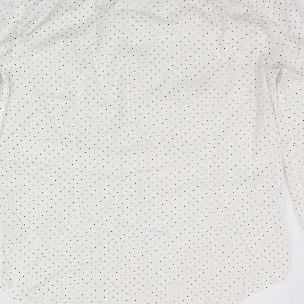 Burton menswear Mens White Geometric Button-Up Size M