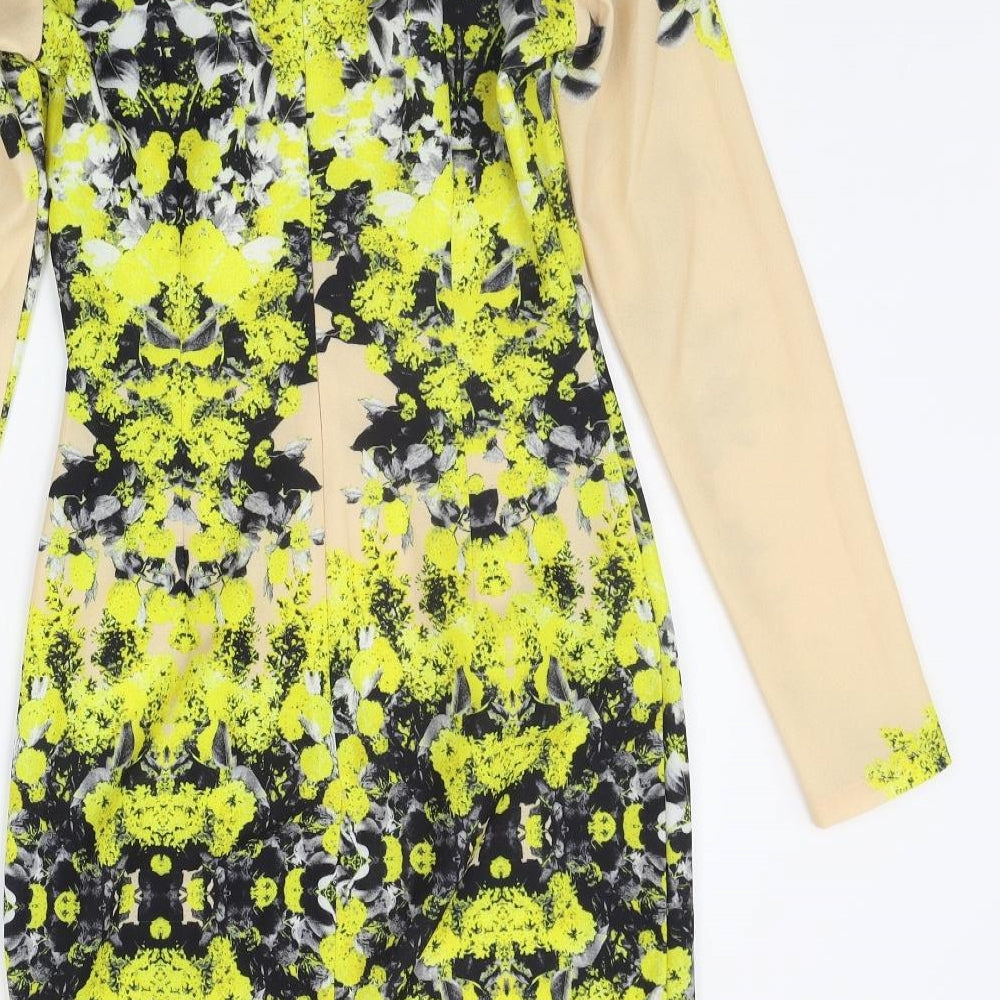 ASOS Womens Beige Geometric A-Line Size 8