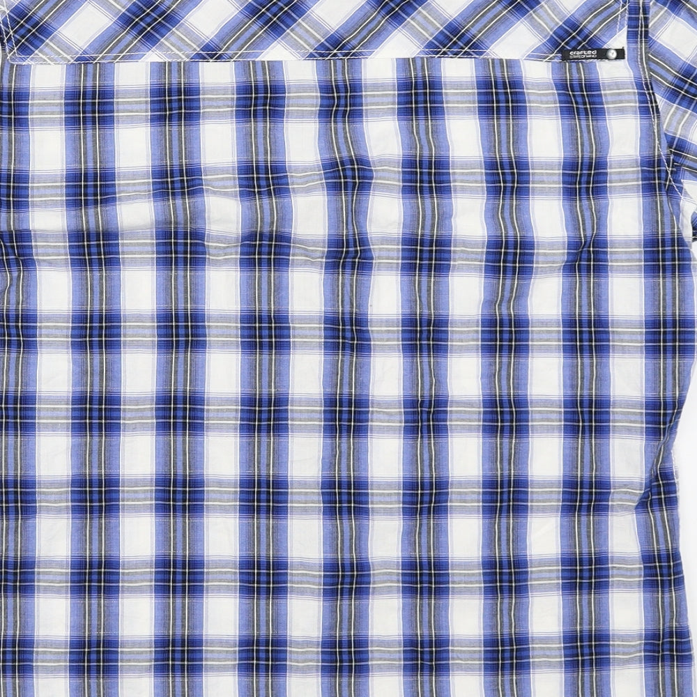Crafted Mens Blue Button-Up Size M