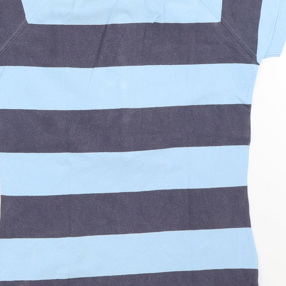 Peak Performance Womens Blue Striped Basic T-Shirt Size S