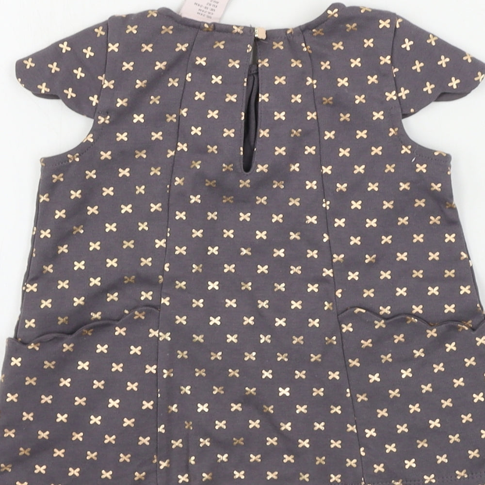 Catherine Malandrino Girls Grey A-Line Size 24 Months