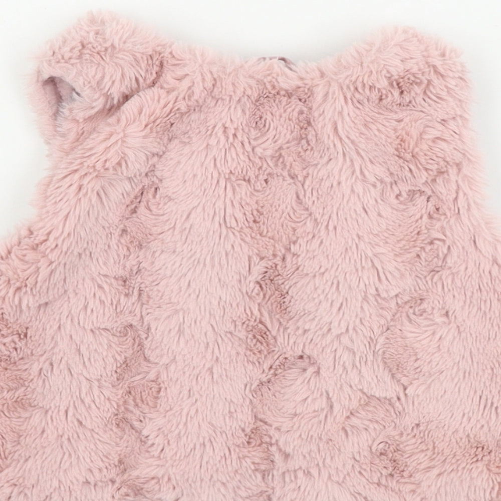 H&M Girls Pink Gilet Coat Size 2 Years