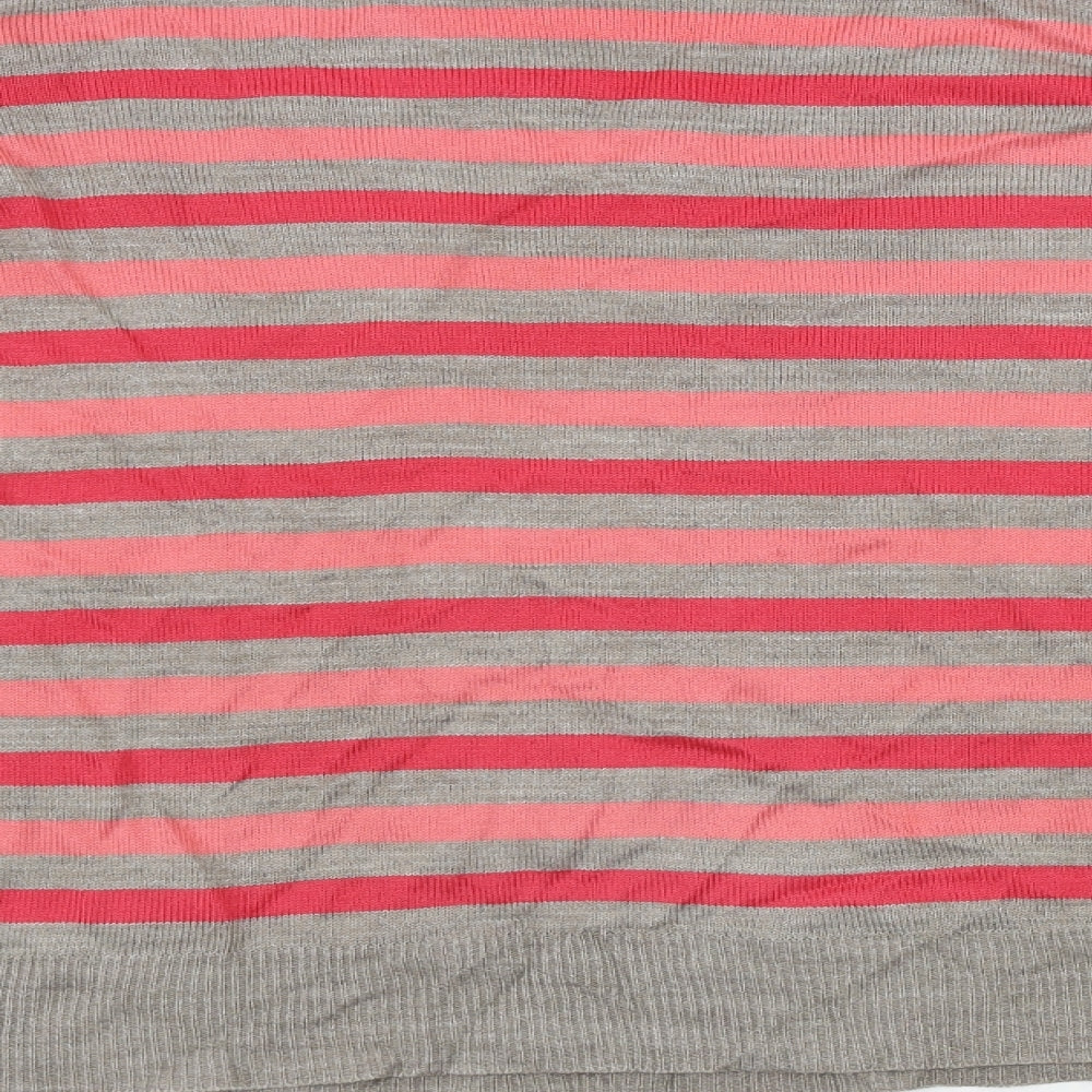 BHS Womens Grey Striped Pullover Jumper Size 14