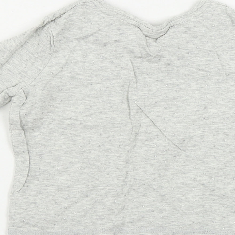NEXT Girls White Striped Basic T-Shirt Size 2 Years