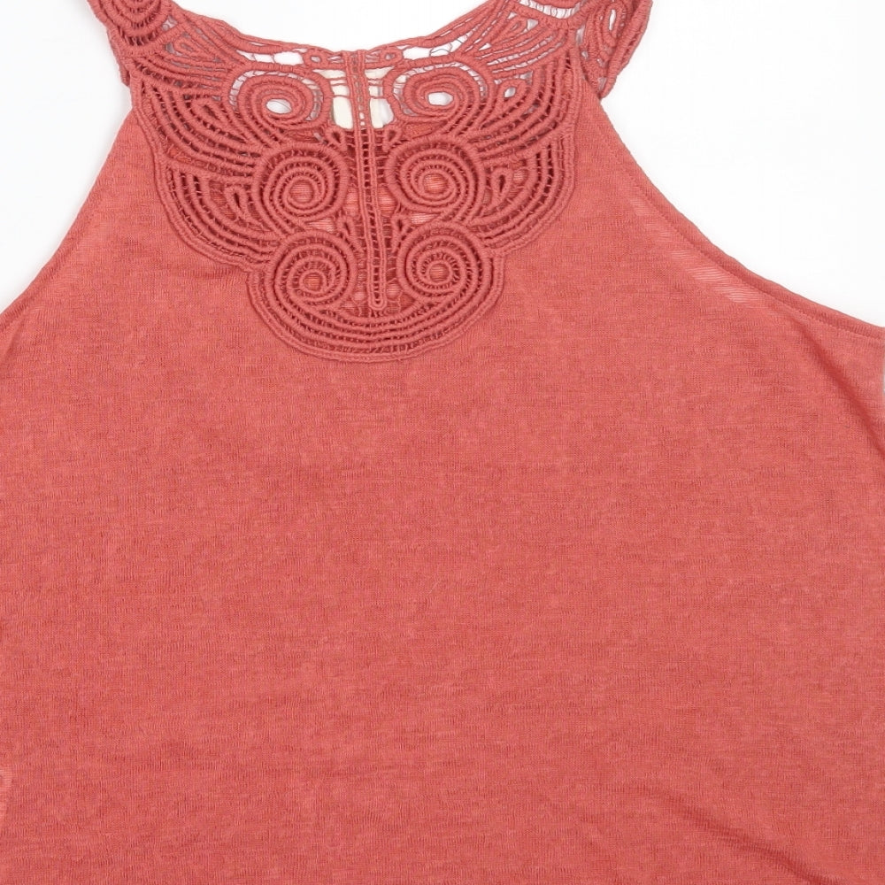 H&M Womens Red Basic Tank Size S