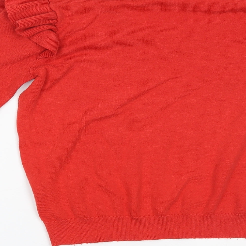 Papaya Womens Red Basic Blouse Size 10