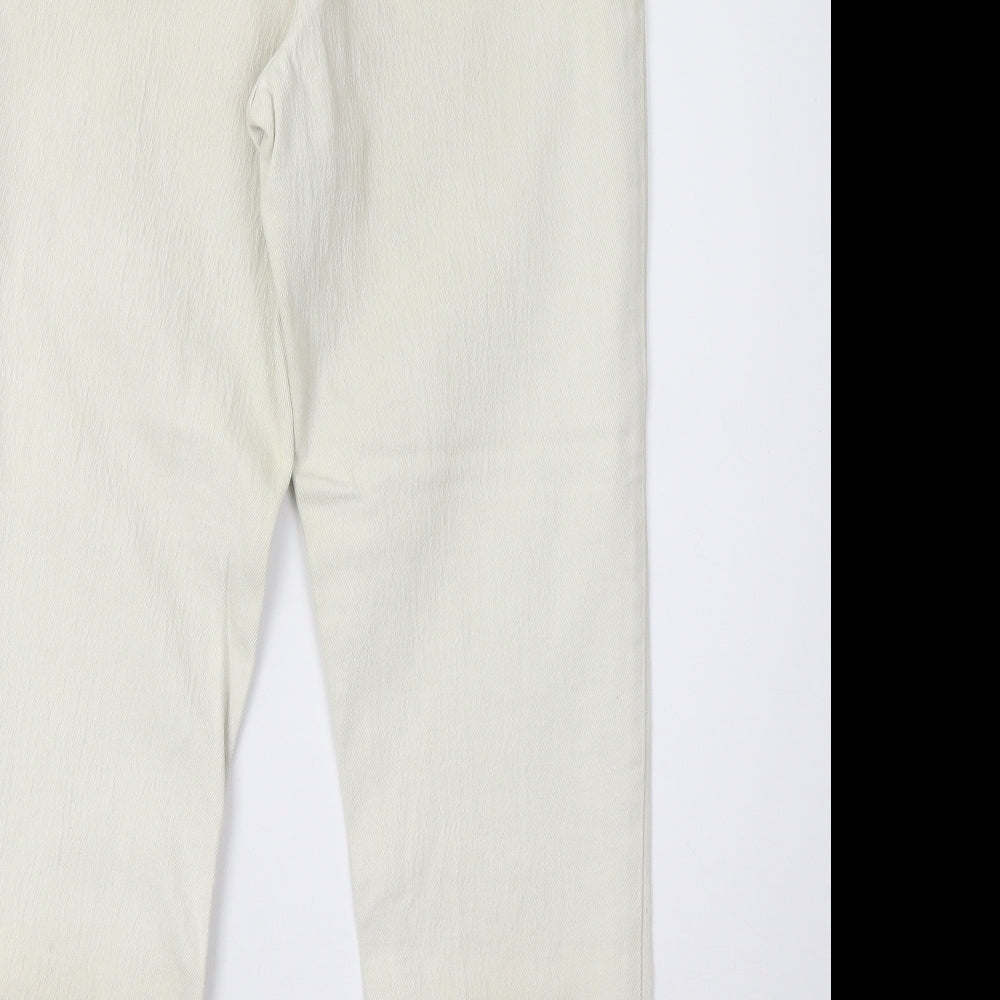 Fleur Bleue Womens Beige Denim Straight Jeans Size 10 L29 in