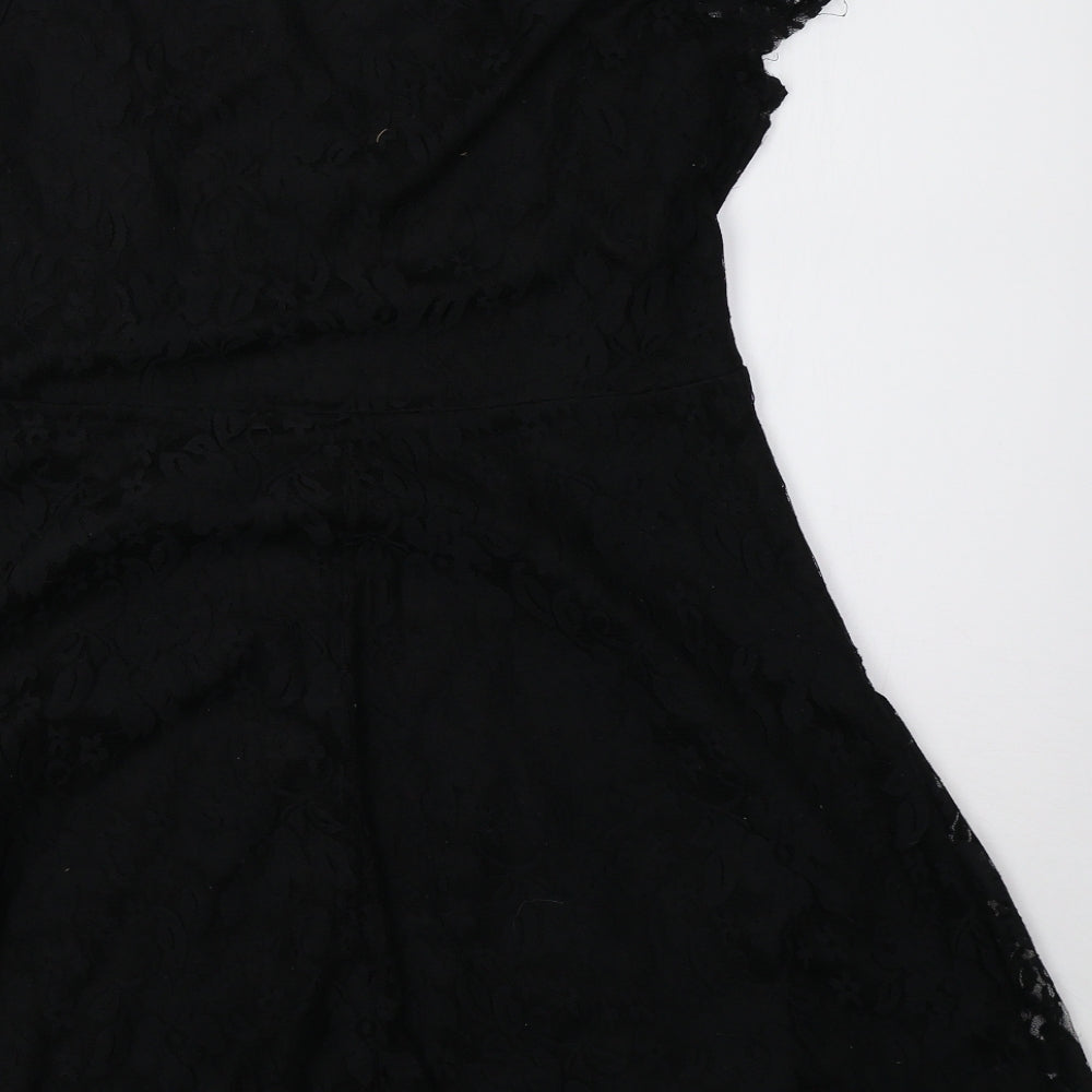 measoul Womens Black Lace A-Line Size 10